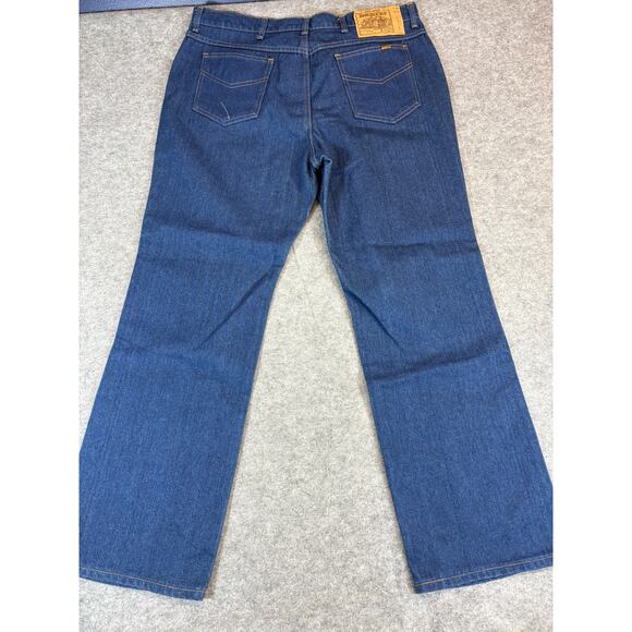 VINTAGE Sears Roebucks Jeans Mens 40x32 Blue Denim Straight Leg 80s Streetwear - Picture 2 of 8
